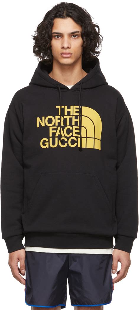 north face gucci sweatshirt black|gucci north face hoodie brown.